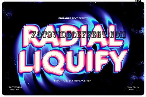 Radial Liquify Text Effect - RYZFKVH