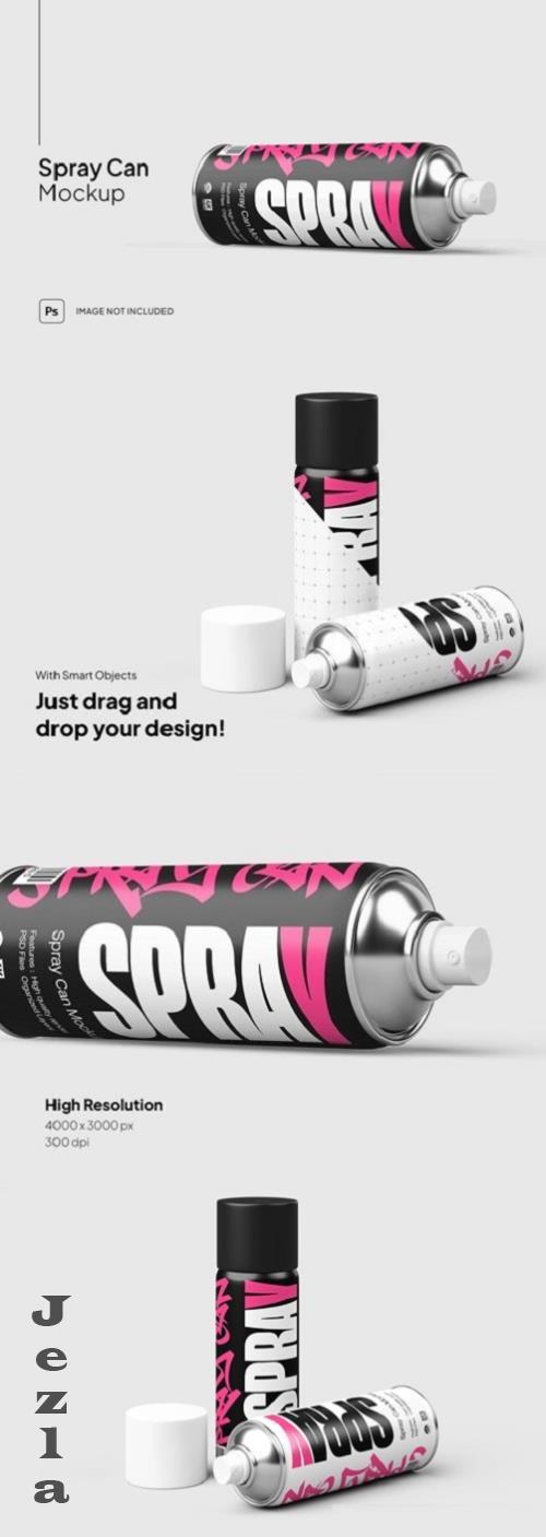 Spray Can Mockup - V9JSNVM