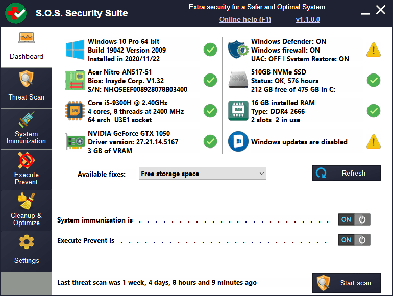 S O S Security Suite 2.9.4