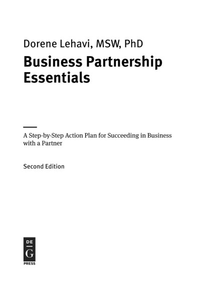 Business Partnership Essentials: A Step-by-Step Action Plan for Succeeding in Busi... 36969fdf098713d95f595ddb8292ae3d