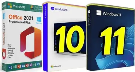 Windows 11 (No TPM Required) & Windows 10 AIO 32in1 With Office 2021 Pro Plus Multilingual Preactivated September 2024 (x64)