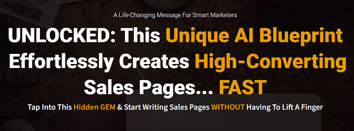 Copy Catalyser – This Unique AI Blueprint Effortlessly Creates High–Converting Sales Pages... FAST