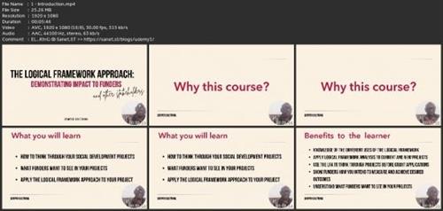 Logical Framework Approach: Showing Impact To  Stakeholders