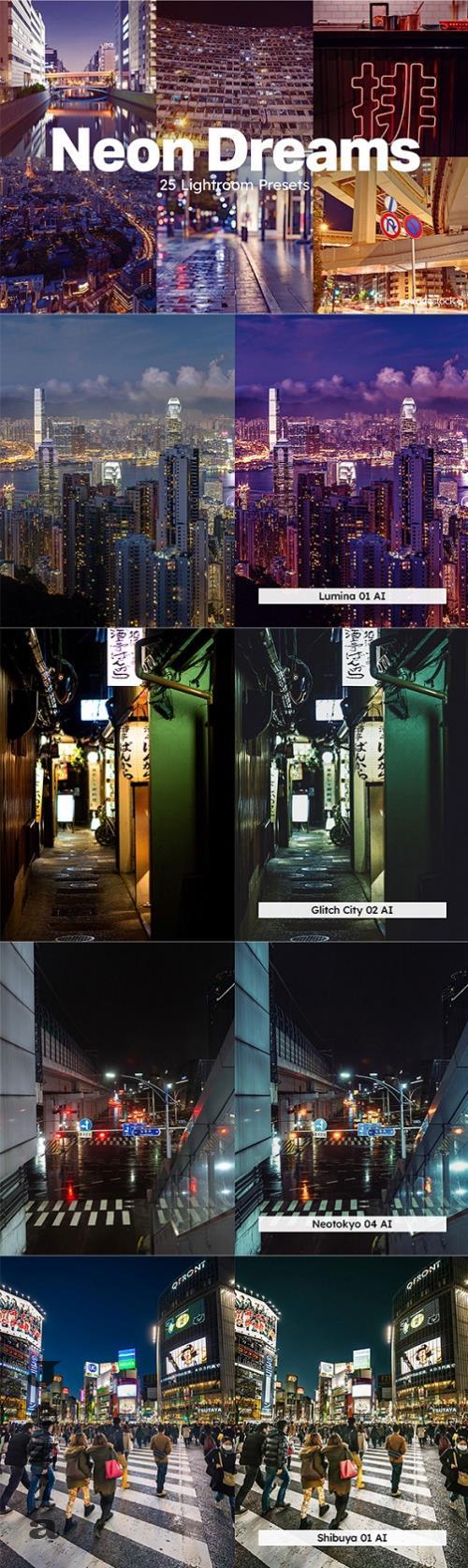 20 Neon Dreams Lightroom Presets LUT - 283849510