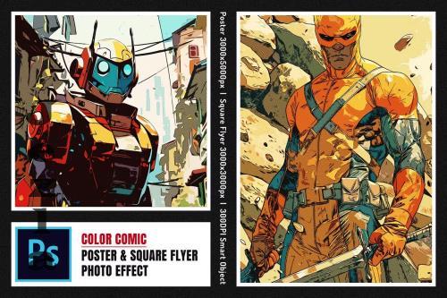 Color Comic Square And Poster Photo - 284436109