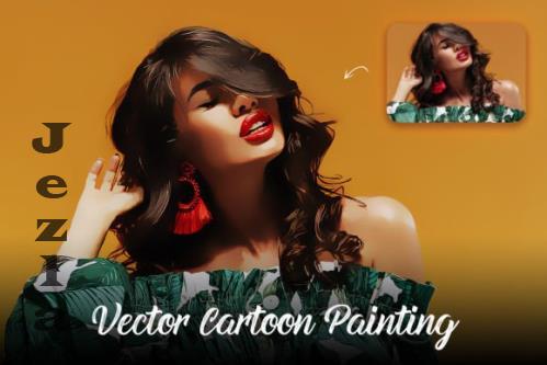 Vector Cartoon Painting Action - 285402128