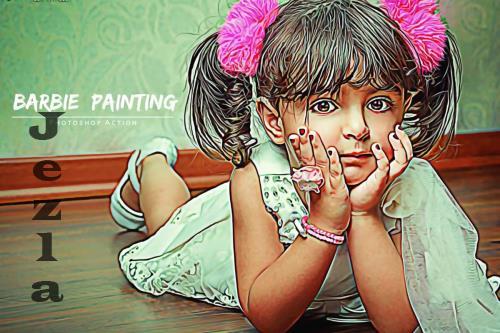 Barbie Painting Photoshop Action - 1660802