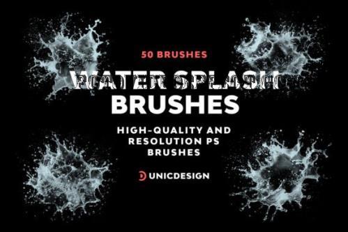 Water Splash Photoshop Brushes - 280061155