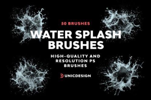 Water Splash Photoshop Brushes - 280061155