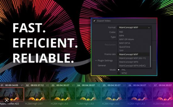 MainConcept Codec Plugin 1.6 for DaVinci Resolve D7735bb91a3e5d51d4d388eeec120e48