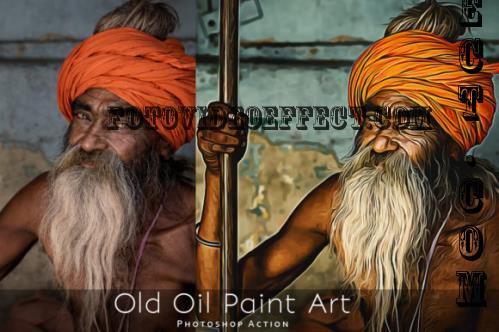 Old Oil Paint Art - Photoshop Action - 1704200