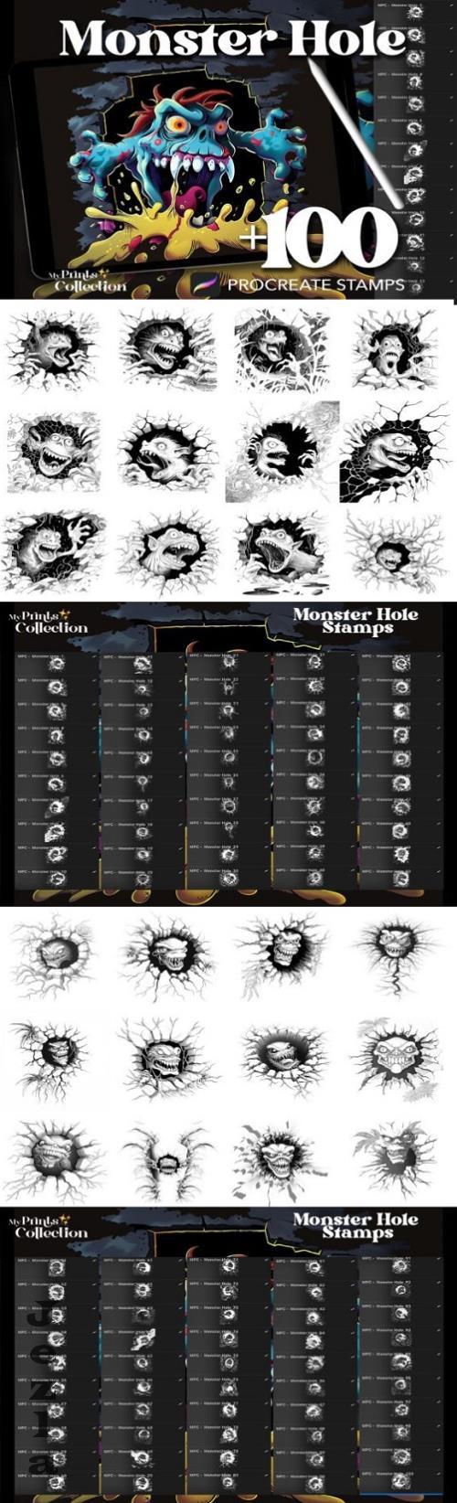 100+ Procreate Monster Hole Stamps