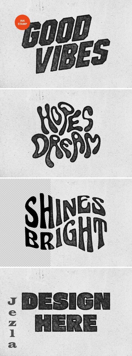 Distressed Ink Text & Logo Effect - 284455600