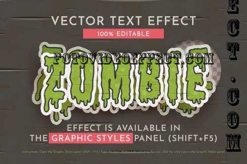 Zombie Sticker Editable Text Effect - 283656859