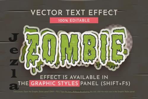 Zombie Sticker Editable Text Effect - 283656859