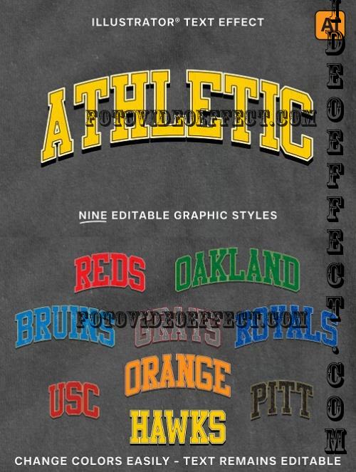 Vintage Athletic Text Styles for Illustrator - 8SPV9VM