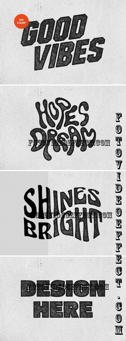 Distressed Ink Text & Logo Effect - 284455600