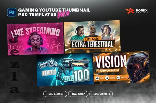 Gaming Youtube Thumbnail Templates - 283701485