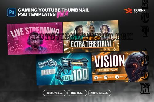 Gaming Youtube Thumbnail Templates vol 4 - 876SV3W