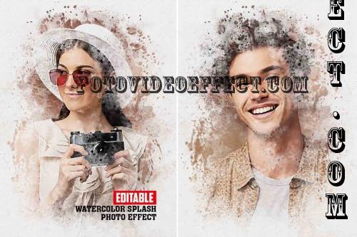 Watercolor Splash Art Photo Effect 10