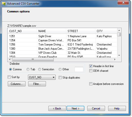 Advanced CSV Converter 7.55