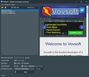 VovSoft Website Screenshot Generator 1.7 (x64)