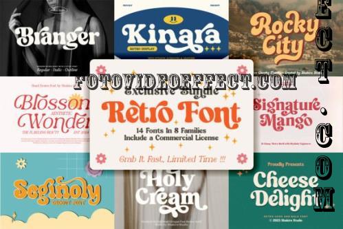 Retro Bundle Font Collection - Exclusive Bundle