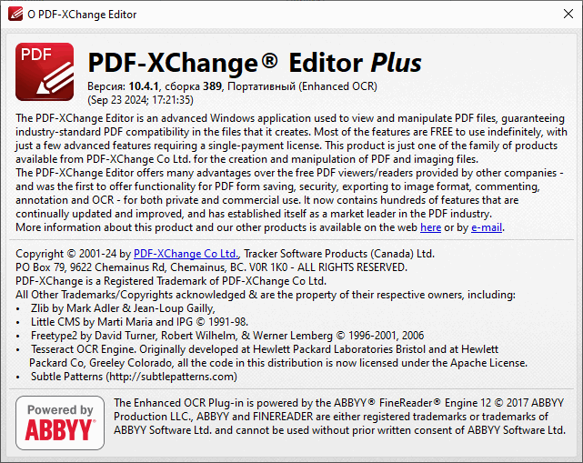 Portable PDF-XChange Editor Plus 10.4.1.389.0