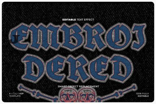 Embroidery Text Effect - W2AU8ES