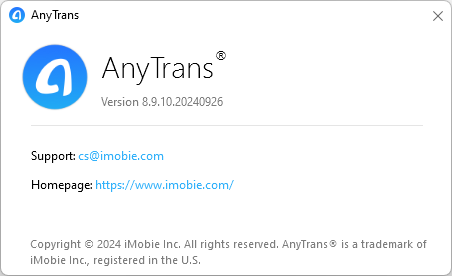 AnyTrans for iOS 8.9.10.20240926