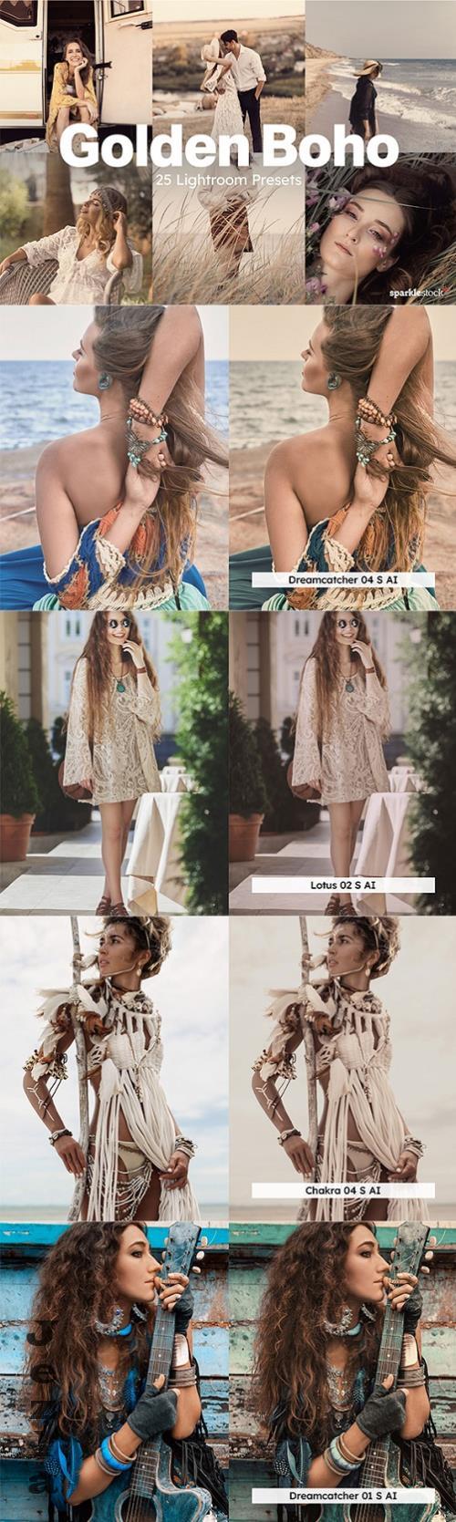 20 Golden Boho Lightroom Presets LUT - 285051064