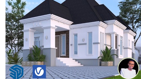 Luxury 3bedroom bungalow learn basic to advance SketchUp pro C67e19f656d42343d6c83ddba1713e74