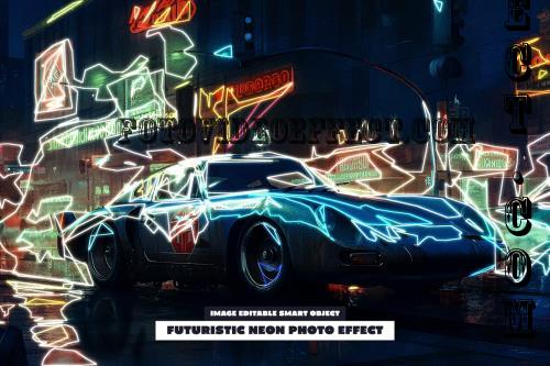 Futuristic Neon Photo Effect - 285429913