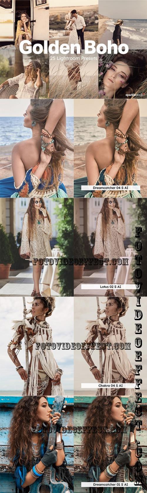 20 Golden Boho Lightroom Presets LUT - 285051064