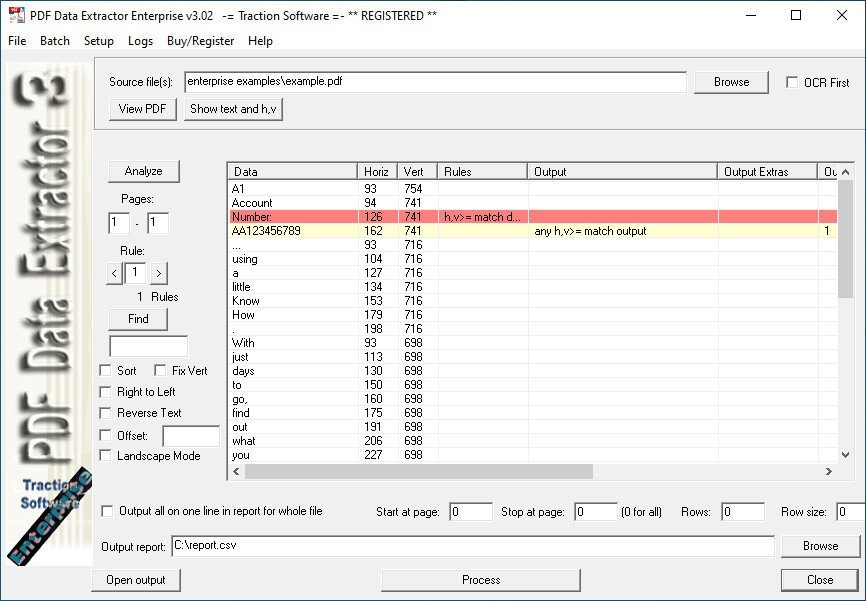 PDF Data Extractor Enterprise 3.05