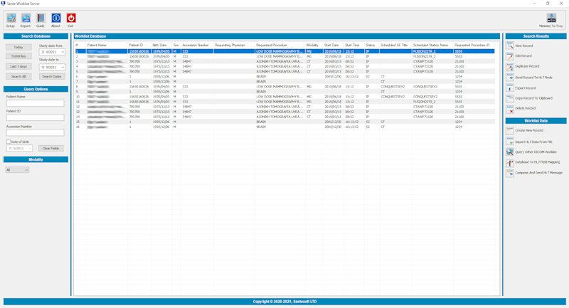 Sante DICOM Worklist Server 2.3.2 (x64)