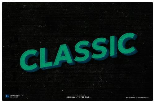 Retro Movie Title Text Effect - BPGSMFB