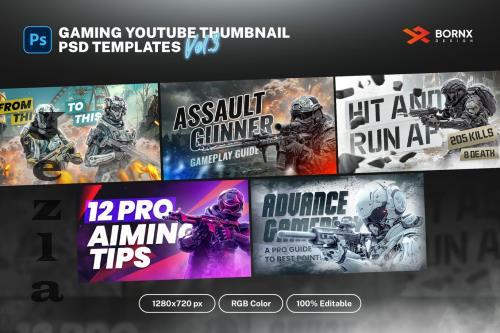 Gaming Youtube Thumbnail Templates vol 3 - 5QD8ZT5