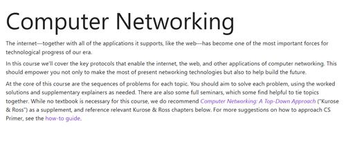 CS Primer – Computer Networking