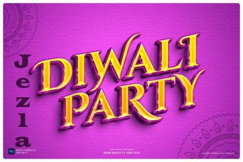 Glossy Diwali Text Effect - VWQW976