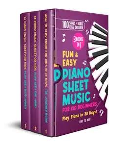 Fun and Easy Piano Sheet Music For Kids 3 Books in 1