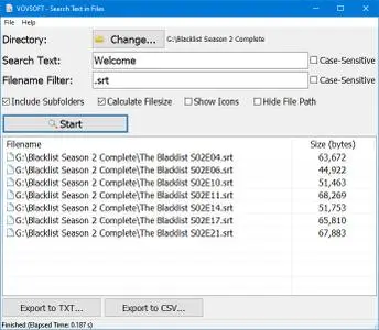 VovSoft Search Text in Files 4.3