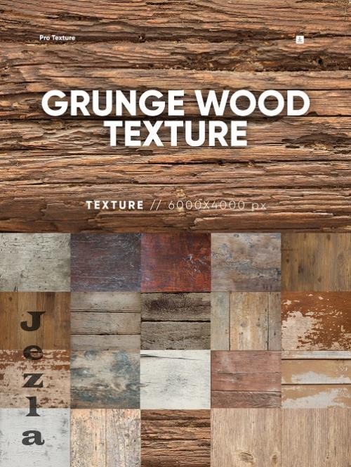 20 Grunge Wood Textures - JQ484GY