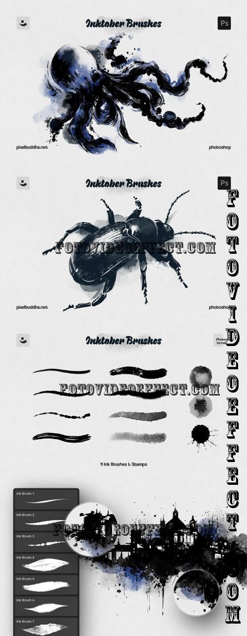 Inktober Photoshop Brushes - 286133623