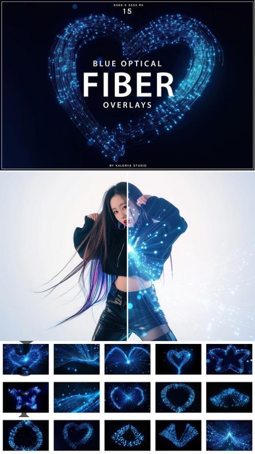 Blue Optical Fiber Overlays - ARDDHJ5