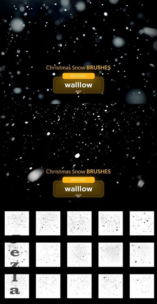 Christmas snow photoshop brushes - 285778808