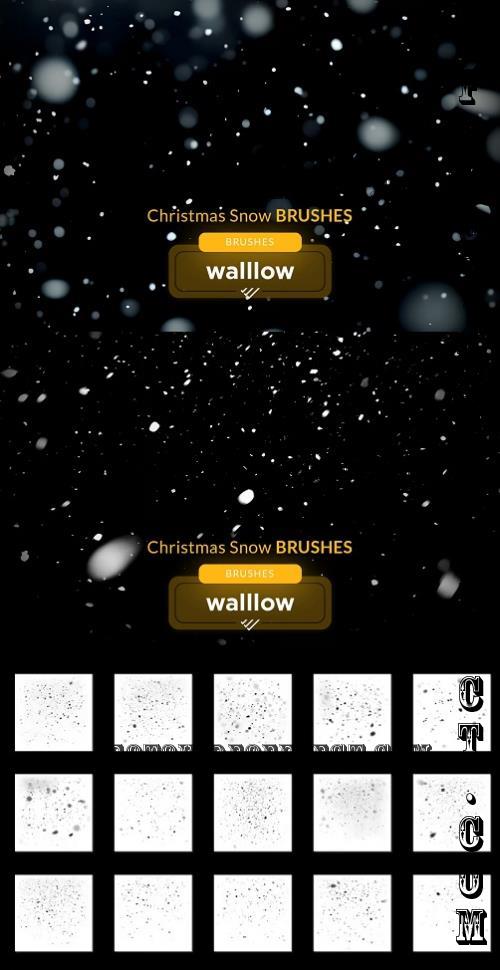 Christmas snow photoshop brushes - 285778808