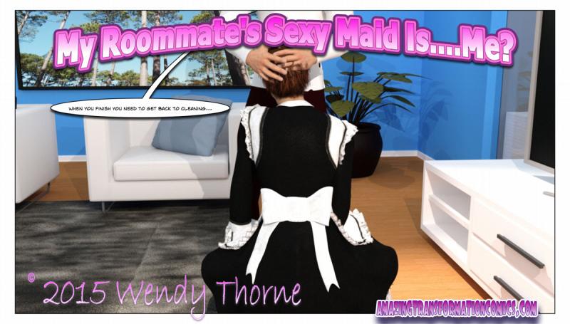 [Wendy Thorne] My Roommate's Sexy Maid Is... Me? 3D Porn Comic