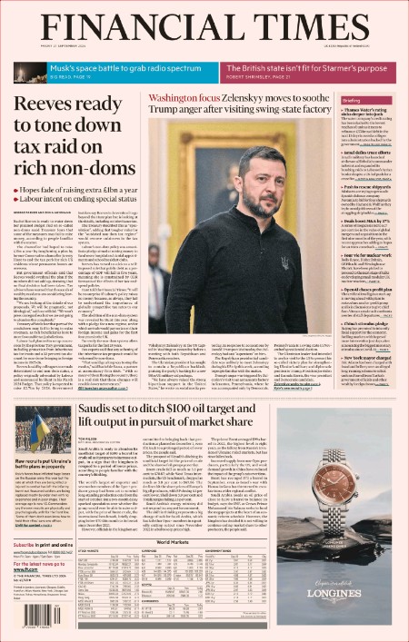 Financial Times UK - September 27th