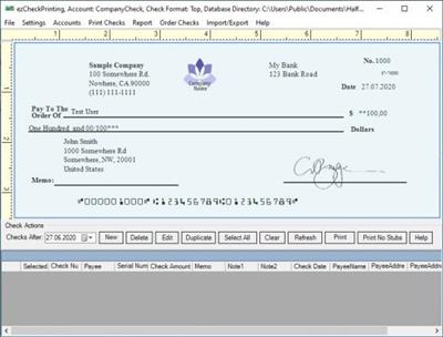 ezCheckPrinting for Quickbook  9.1.7